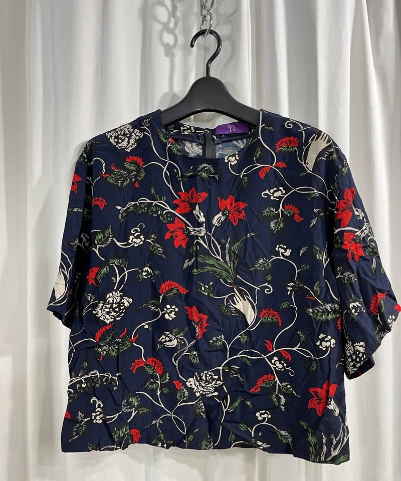 ヨウジヤマモトy's 花柄半袖ブラウス