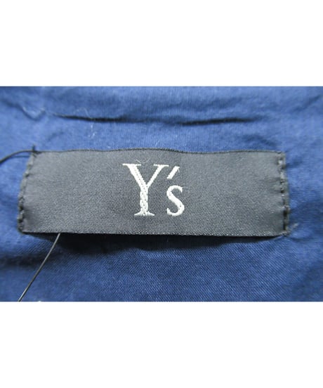 Y’s yohji yamamoto コットン シンプルフレアワンピース 紺（YZ-D07-028）