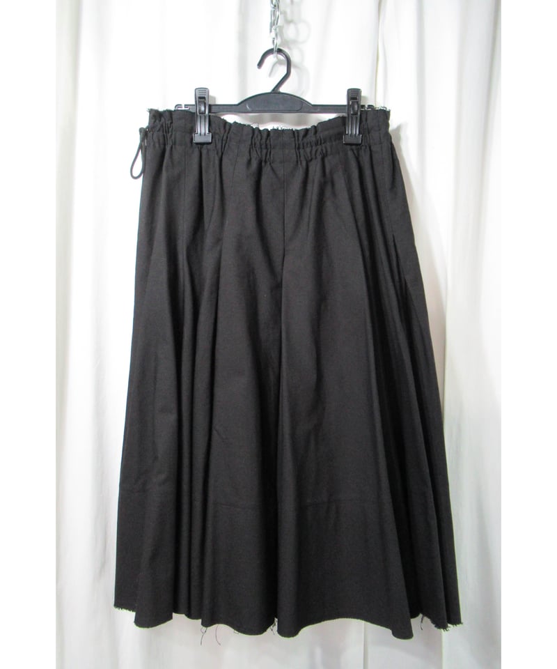 【新品未使用】Y's　yohji yamamoto　変形　スカート　ブラック WOOL GABARDINE ASYMMETERIC FLARE SKIRT(XS Black): Y's｜THE