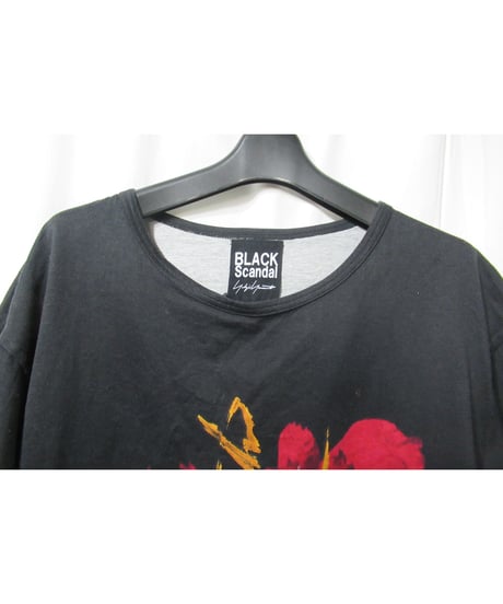 yohji yamamoto +noir BLACK Scandal プリントデザイン 半袖カットソー（NN-T29-094）