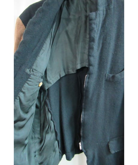 AD1994 COMME des GARCONS HOMME PLUS 縮絨 フロントジッパー 切替コーデュロイジャケット④ PJ-04004S