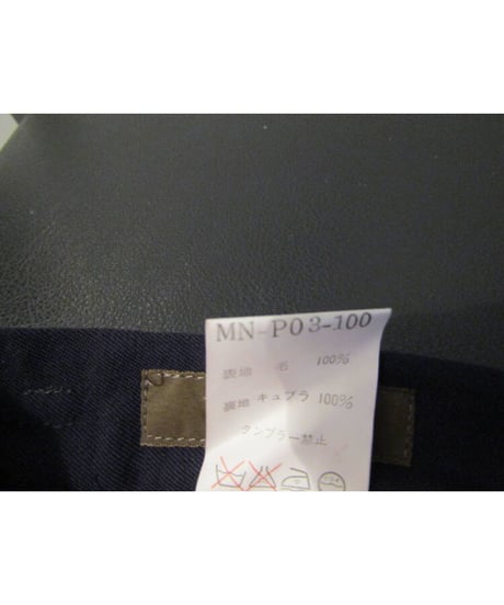 Y's for men yohji yamamoto 紺 ２タックテーパードパンツ MN-P03-100