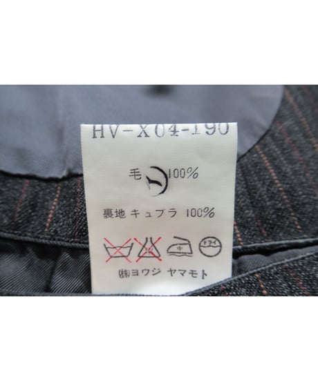 90's yohji yamamoto COSTUME D'HOMME グレー ダブル 変わりボタンセットアップ（HV-X04-190）
