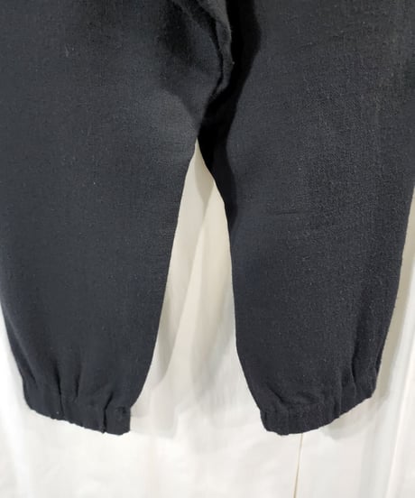 09aw yohji yamamoto pour homme  黒 裾シャーリングパンツ (HZ-P31-131)