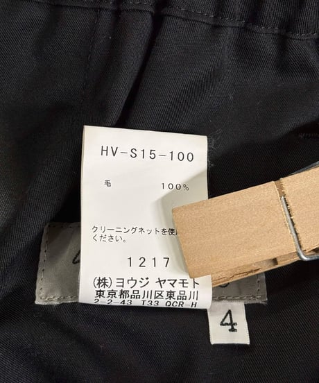 2018AW yohji yamamoto pour homme サルエルスカート（HV-S15-100）