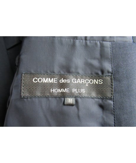 AD1989 COMME des GARCONS HOMME PLUS 紺 襟テープ付きダブルジャケット PJ-11014M