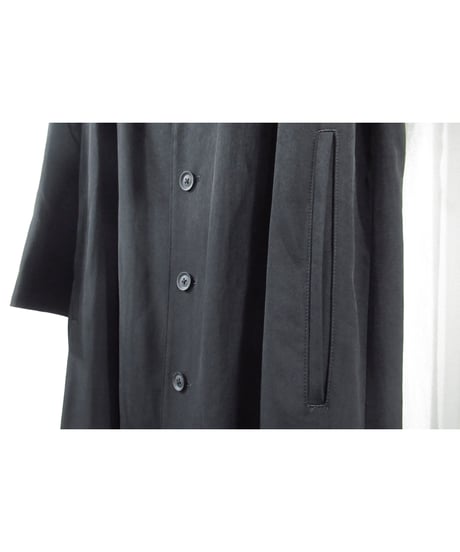 20ss yohji yamamoto pour homme シグネチャーペイント スタンドカラーロングドレス（HN-D26-500）