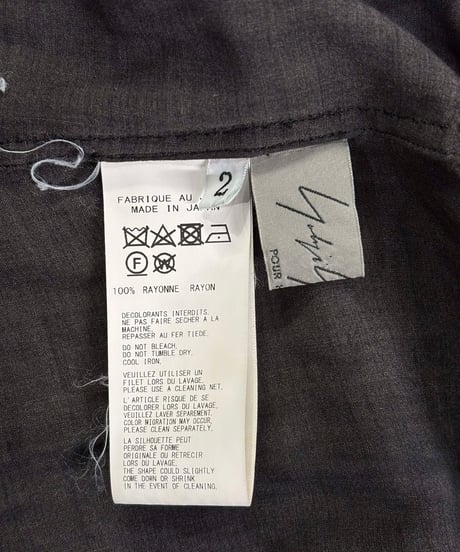 2020SS yohji yamamoto pour homme プリントロングチャイナシャツ（HN-B51-232）