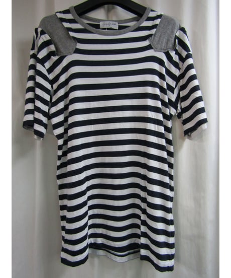 yohji yamamoto pour homme 切替えデザインボーダーカットソー HU-T46-096