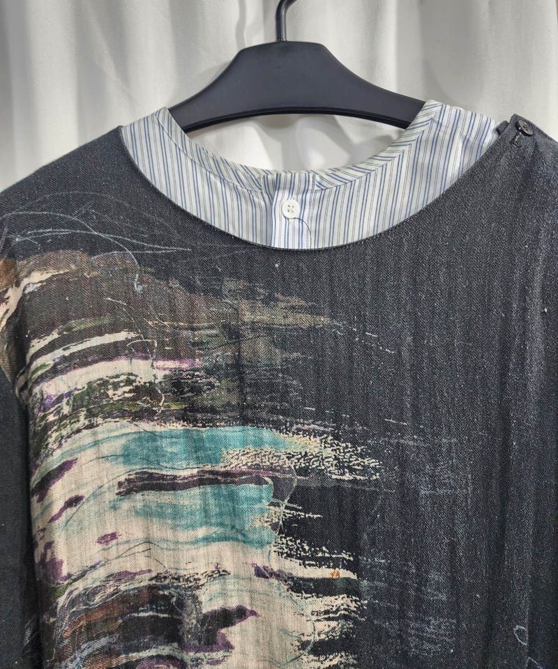 Yohji Yamamoto POUR HOMME 麻ブラウス