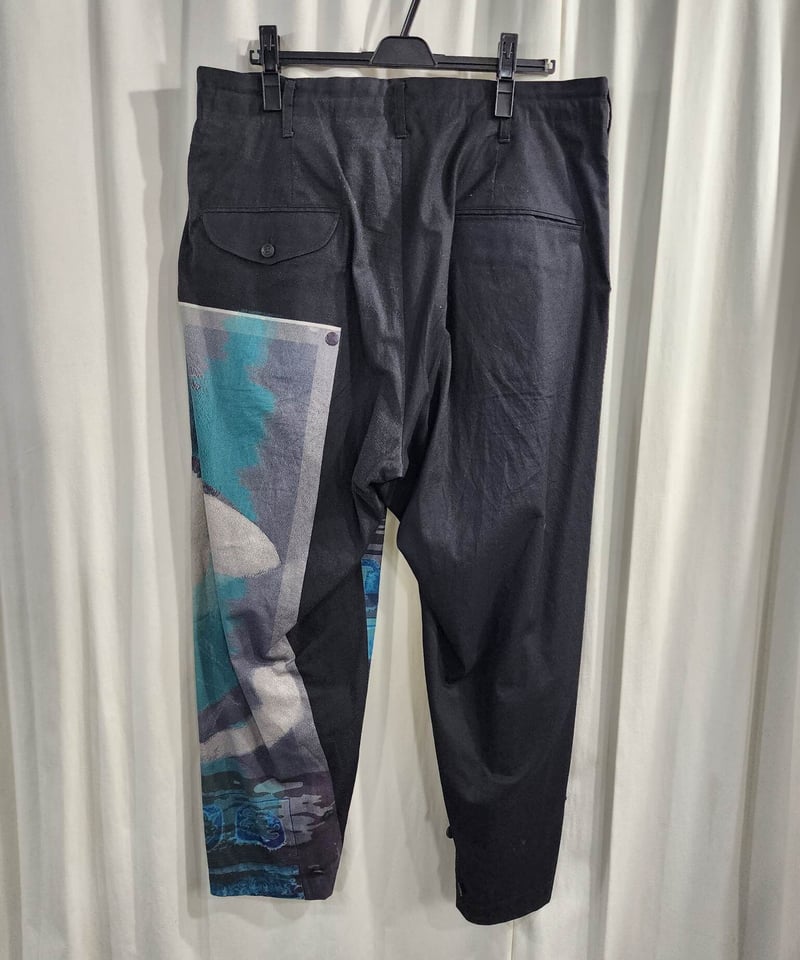 2020aw yohji yamamoto pour homme プリントデザインパンツ (H