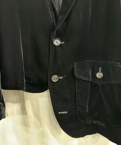 Y's yohji yamamoto アシンメトリー ベロアジャケット（YN-J17-205）