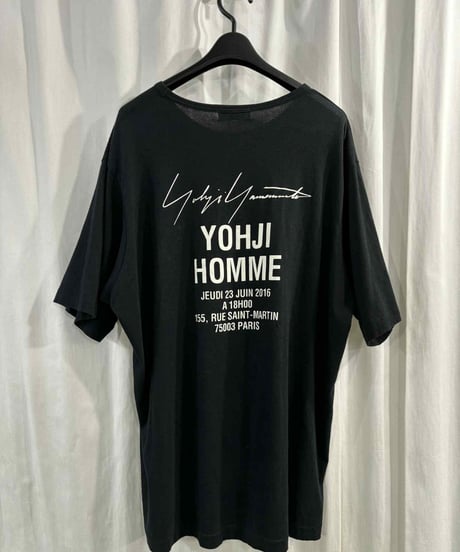 2017SS yohji yamamoto pour homme バックプリント半袖カットソー（HD-T49-080）