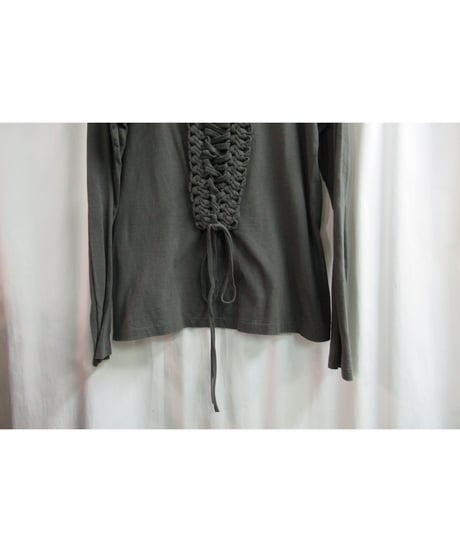 12ss yohji yamamoto pour homme カーキ デザインカットソー HB-T37-077