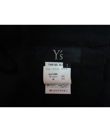 Y's yohji yamamoto ストレートシンプルパンツ YB-P20-200