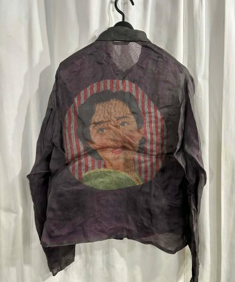 2002SS yohji yamamoto pour homme SAEKO 女優シリーズ プリントブルゾン（HE-Y12-829）