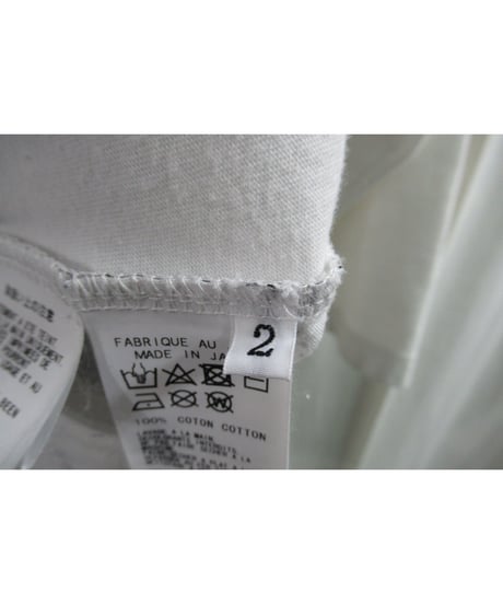 18aw B yohji yamamoto +noir 白 顔料プリントデザインカットソー NV-T55-071