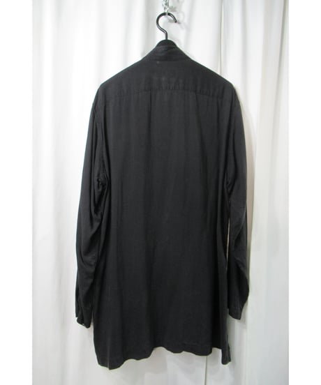 20ss yohji yamamoto pour homme パチポケットデザイン スタンドカラーブラウス（HN-B44-222）