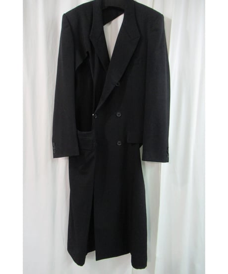 未使用 19ss yohji yamamoto pour homme カッティングデザインロングジャケット HH-J14-100