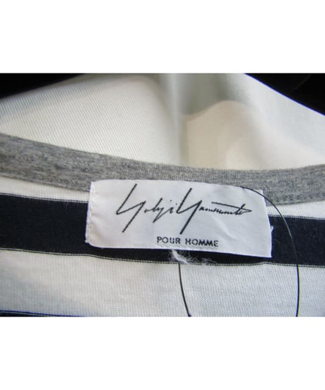 yohji yamamoto pour homme 切替えデザインボーダーカットソー HU-T46-096