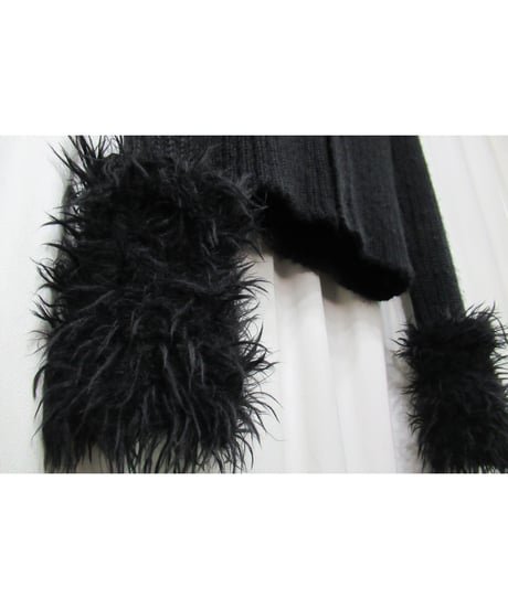 Y's yohji yamamoto ボア付きデザインカーディガン（YR-K22-925）