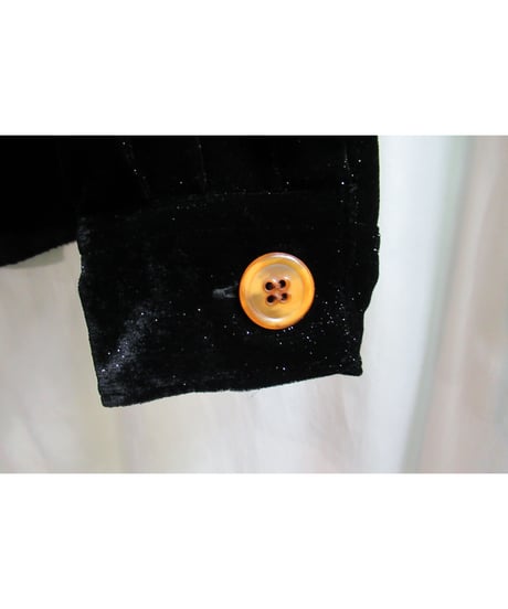 AD2002 COMME des GARCONS HOMME PLUS ラメ混ベロア 変わりボタンブラウス PG-B031