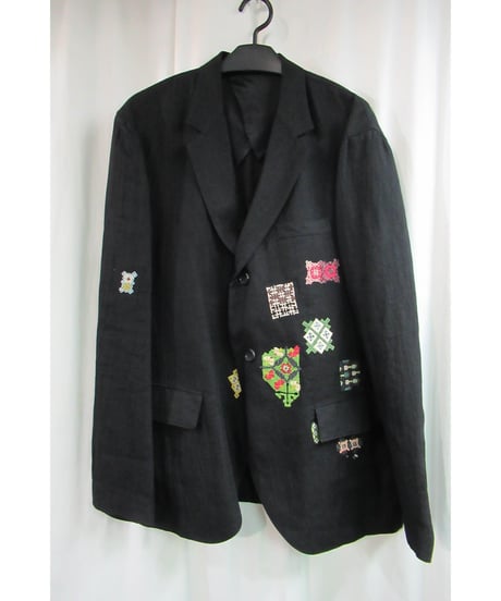 美品 11ss yohji yamamoto pour homme 刺繍ワッペン付きジャケット HO-J54-309