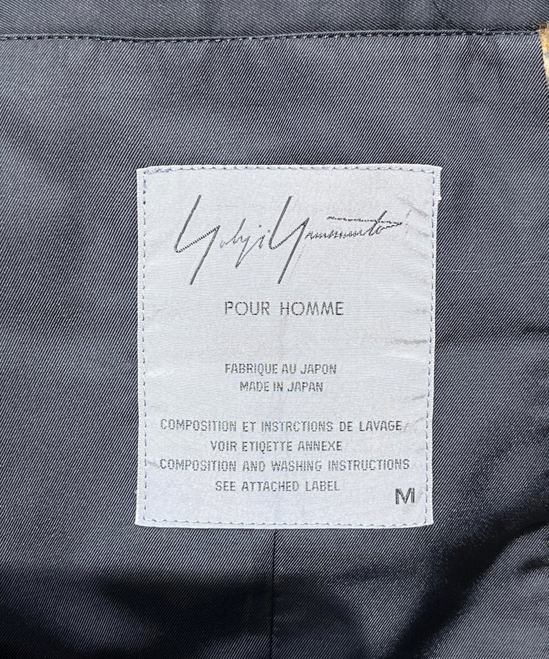 1992AW yohji yamamoto pour homme ヒョウ柄切替えジャケット(H 1992AW yohji yamamoto pour homme ヒョウ柄切替えジャケット(H