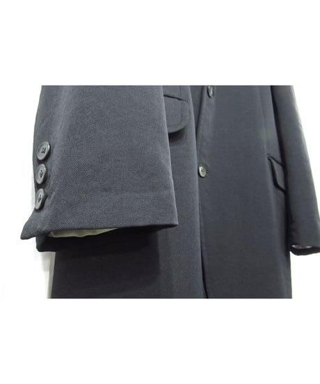 07aw yohji yamamoto pour homme 襟ニット切り替え 燕尾デザインロングジャケット（HX-J24-102）