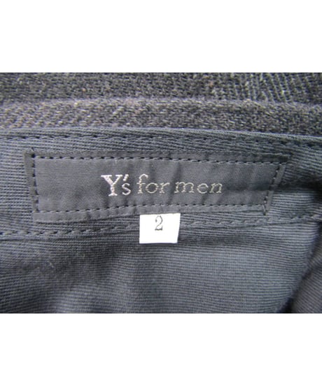 Y's for men yohji yamamoto 茶 シンプルテーパードパンツ ML-P81-182