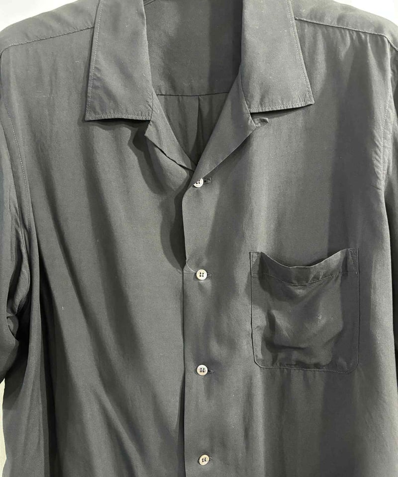 Y’s ワイズ Yohji 麻 半袖 シャツ Y's for men yohji yamamoto レーヨン 開襟半袖シャツ（M-B-200