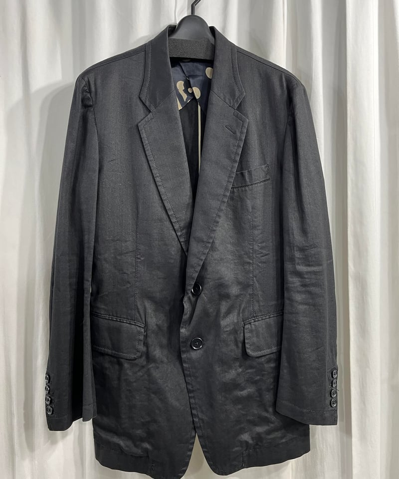 Y's 麻 ジャケット Y's YOHJI YAMAMOTO 綿麻ジャケット ココアブラウン