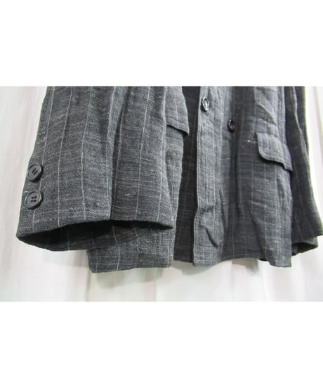 90’s yohji yamamoto pour homme vintage SAMPLE グレー ストライプデザインセットアップ（J16-233-1M）