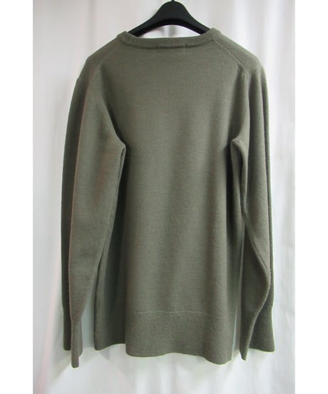 02aw yohji yamamoto pour homme カーキ シンプルニット HM-K44-193
