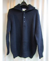 80’s yohji yamamoto femme vintage 紺 襟付ヘンリーネックニット（FK-2）