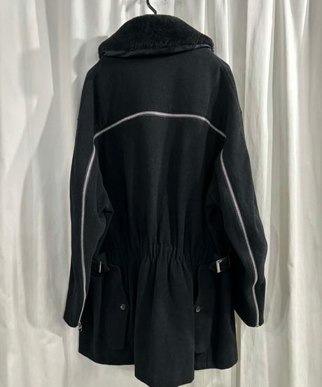 1991AW 6.1THE MEN yohji yamamoto pour homme  ジッパー付きメルトンハーフコート（H-C-251xxx）