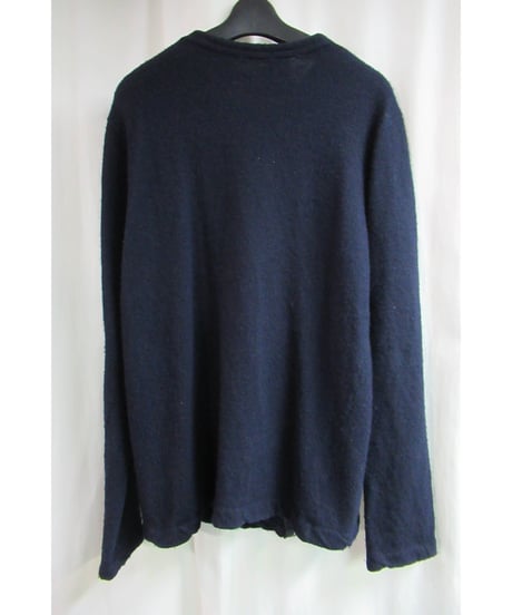 AD1999 COMME des GARCONS HOMME PLUS 紺 縮絨 逆プリントブルゾン PT-040440