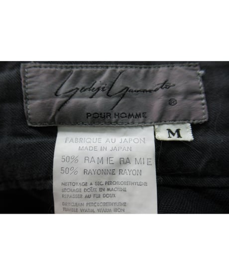 80’s yohji yamamoto pour homme vintage パチポケットデザイン テーパードパンツ（HP-1）