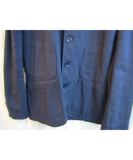 美品 09aw yohji yamamoto pour homme 紺パチポケットロゴ入りジャケット HZ-Y19-004
