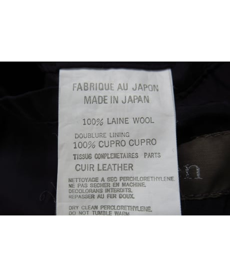 Y’s for men yohji yamamoto レザー切替え スタンドカラーブルゾン（ML-Y03-100）