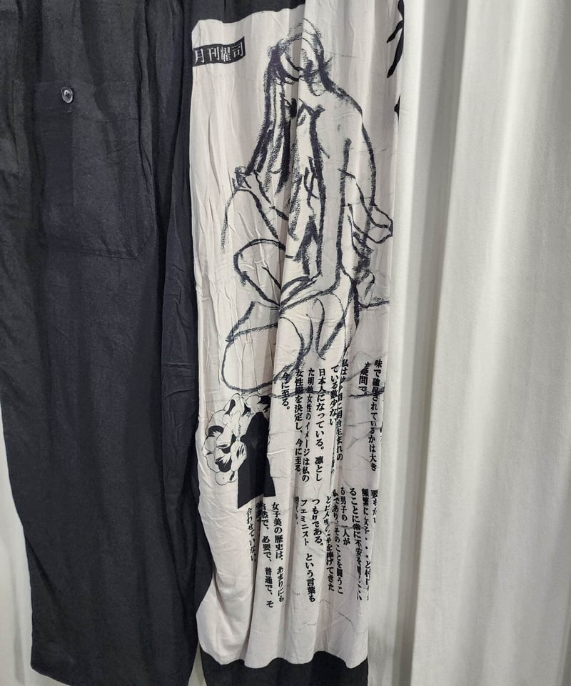 2019ss yohji yamamoto pour homme プリントパンツ （HH-P2