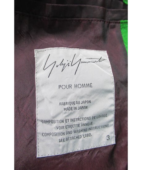 2000AW yohji yamamoto pour homme パッチワークスタンドカラージャケット  HT-J72-903