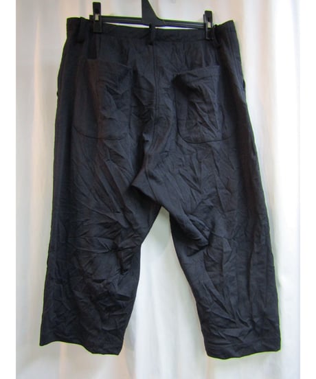 Y's yohji yamamoto シワ加工ワイドくるぶし丈パンツ YC-T20-984