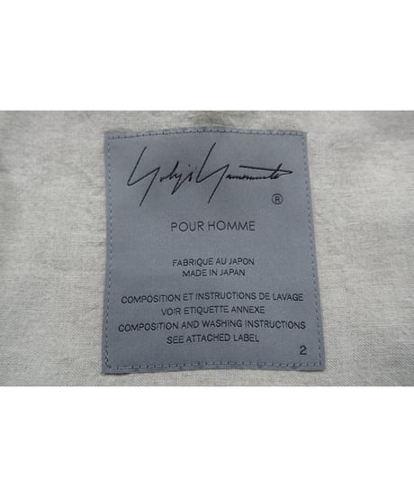 21ss yohji yamamoto pour homme リネン 多釦デザイン ノーカラージャケット（HD-J21-303）