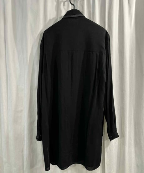 美品 2018SS yohji yamamoto pour homme 二重襟長袖シャツ（HW-B27-203）