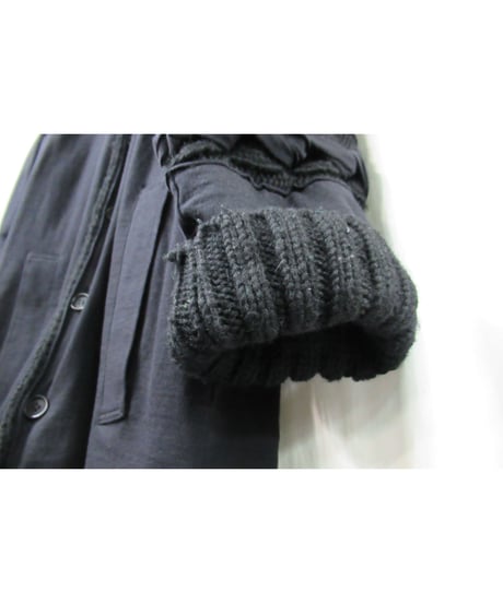 2016aw yohji yamamoto pour hommeカットソーレイヤードデザイン ロングニットジャケット（HR-K72-180）