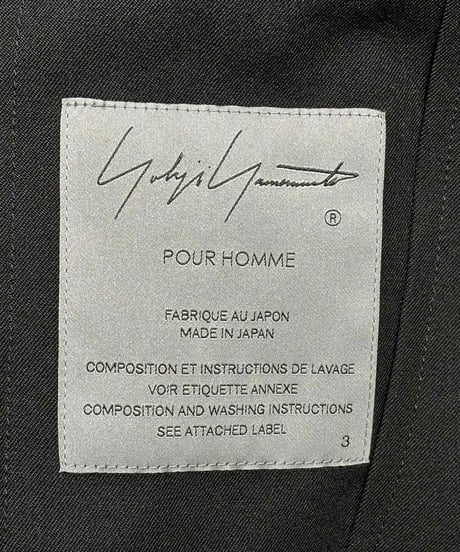 美品 2021SS yohji yamamoto pour homme デザインショートジャケット（HD-J37-100）