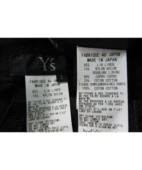Y’s yohji yamamoto デザインセットアップ（YT-J12-306）