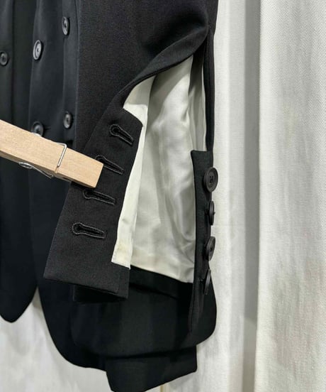 美品 2021AW yohji yamamoto pour homme フラシ胸あて釦止めジャケット（HX-J15-100）