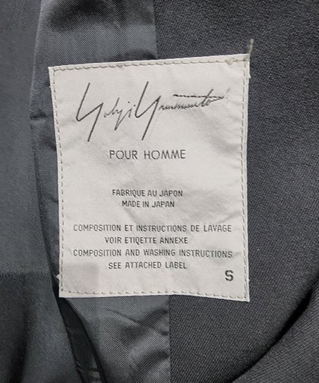 1996aw レア yohji yamamoto pour homme シルク 切替えダブルセットアップスーツ （HG-J50-805）